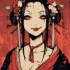 Anime Japanese Vampire Geisha Poster