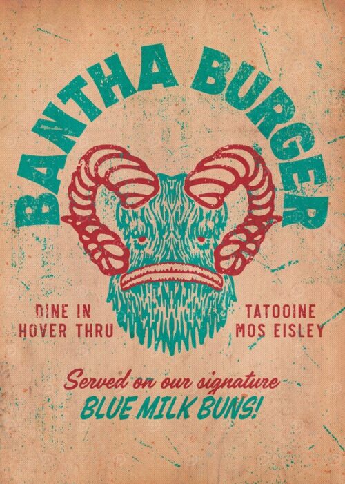 Bantha burger starwars poster