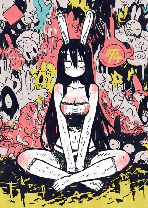 Bunnygirl doodle madness poster