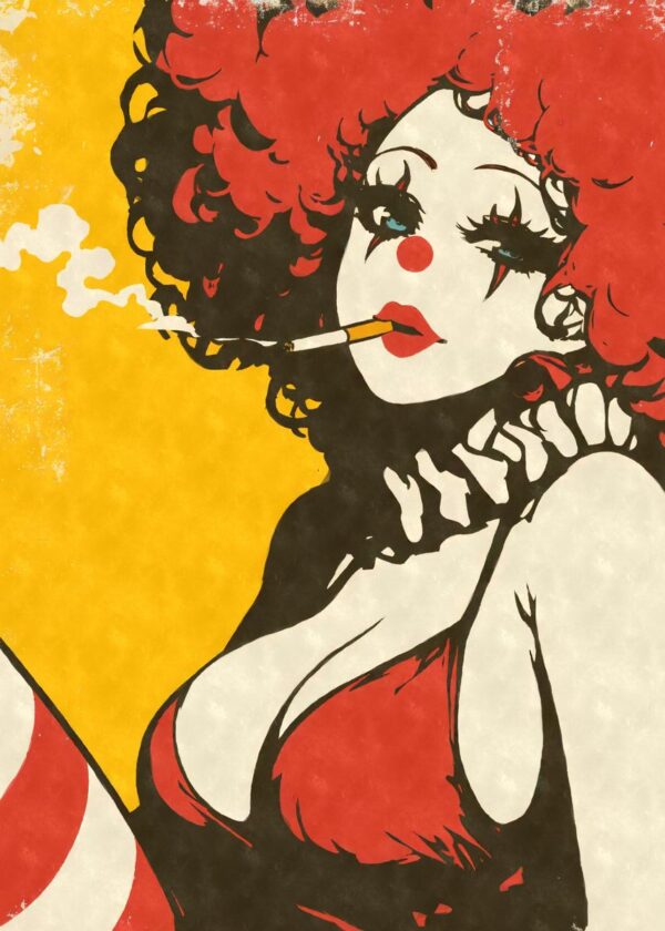 Clussy Smoking Clown Girl Poster Clussy Smoking Clown Girl Poster
