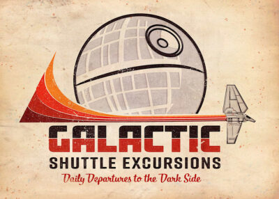 Galactic shuttle excursions starwars poster