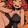 Halloween Witch With Pumpkins Poster