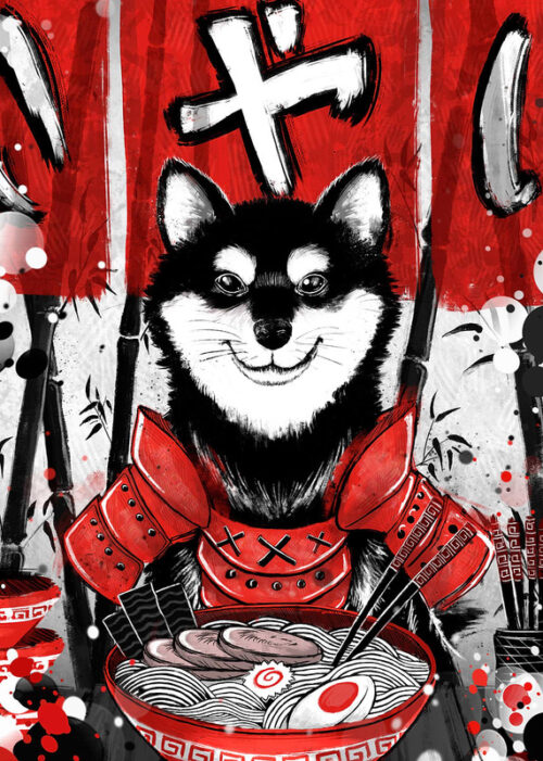 Japan shiba ramen poster