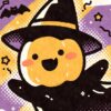 Kawaii Cute Pumpkin Witch Poster