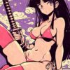 Samurai Anime Girl With Katana Poster