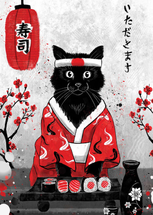Sushi cat poster