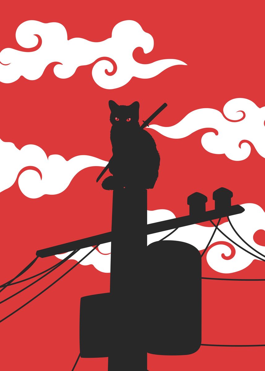 The Ninja Cat Poster