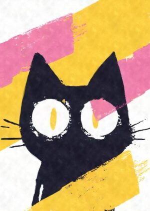 Black cat with big eyes abstract.jpg