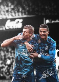 Cristiano ronaldo and toni kroos soccer poster