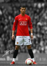 Cristiano ronaldo manchester united soccer poster