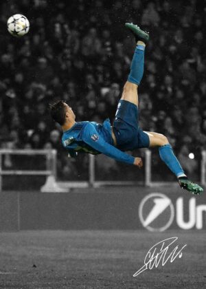 Cristiano Ronaldo Football Poster