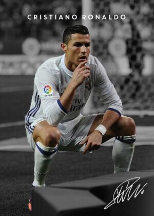 Cristiano Ronaldo Football Poster