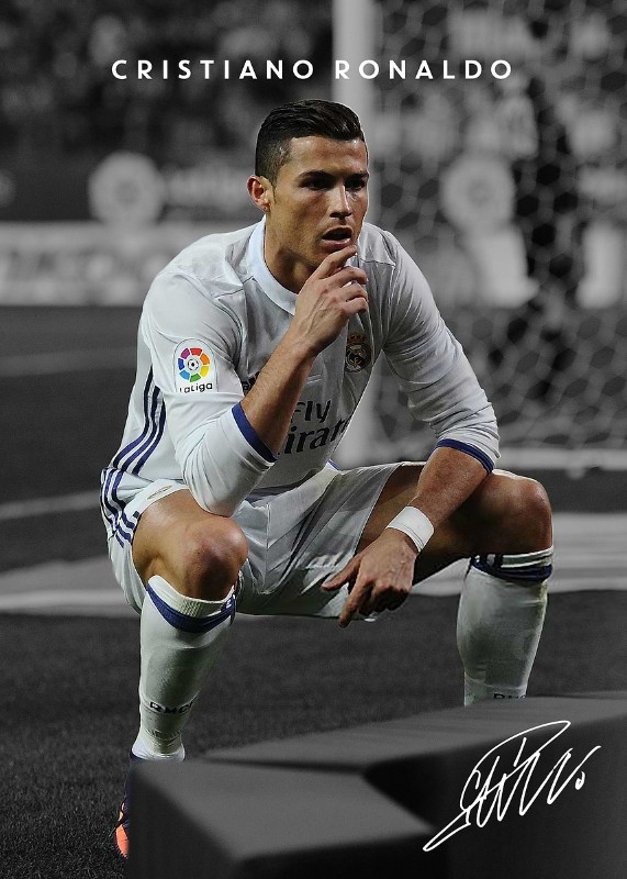Cristiano Ronaldo Football Poster