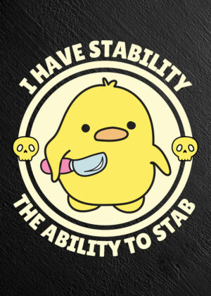 Cute chick duck with knife.jpg