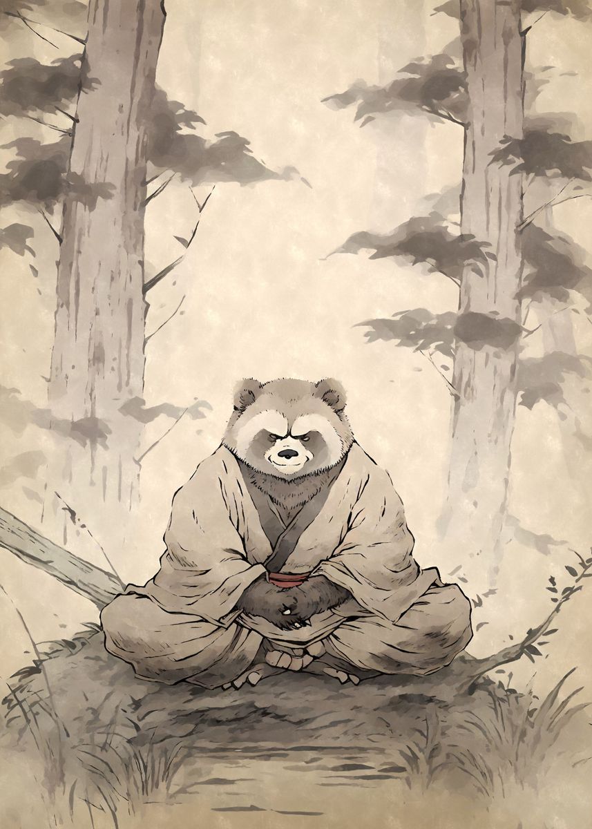 Meditating tanuki yokai.jpg