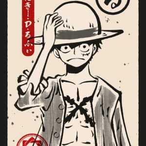 Monkey D Luffy Ukiyo E One Piece Poster