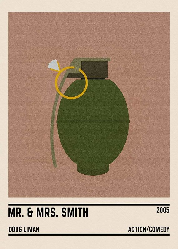 Mr Mrs Smith Minimalist Poster