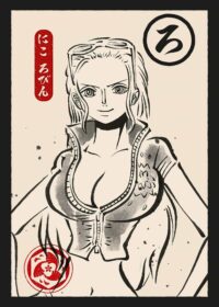 Nico robin ukiyo e one piece poster