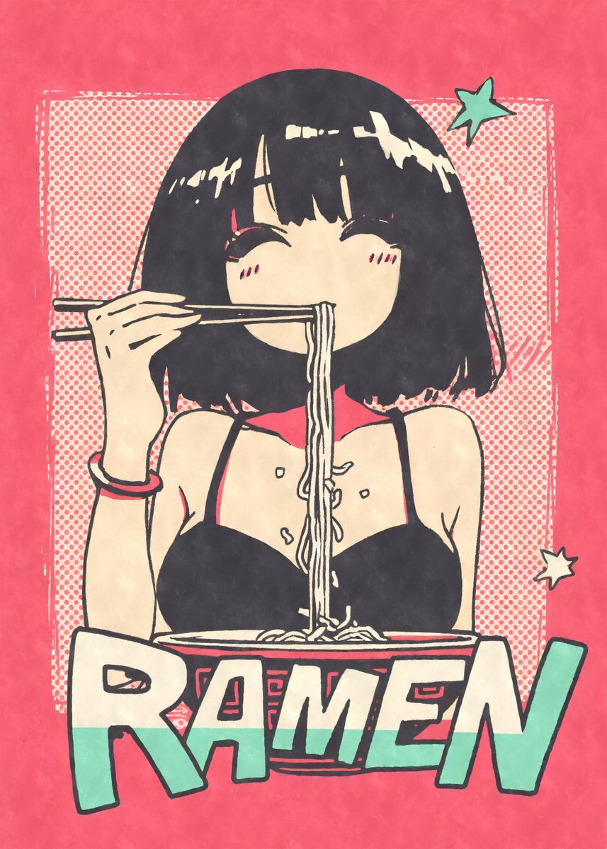 Ramen girl illustration halftone.jpg