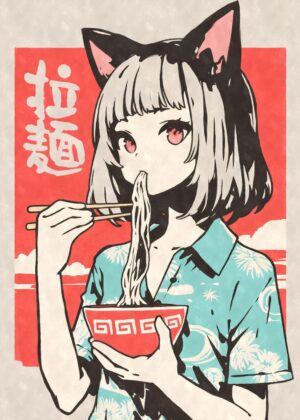 Retro 80s anime girl eating ramen.jpg