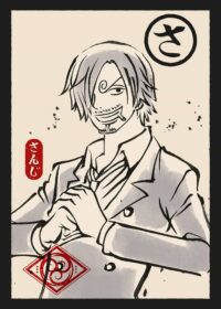 Sanji ukiyo e one piece poster