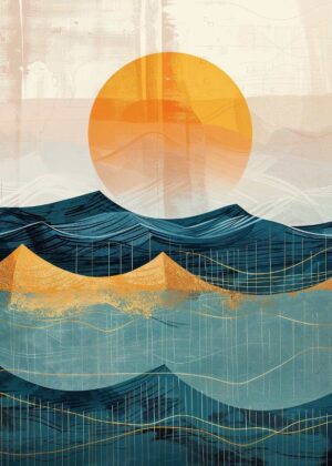 Sunset Peaks Poster