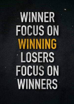 WINNER FOCUS ON WINNING Poster