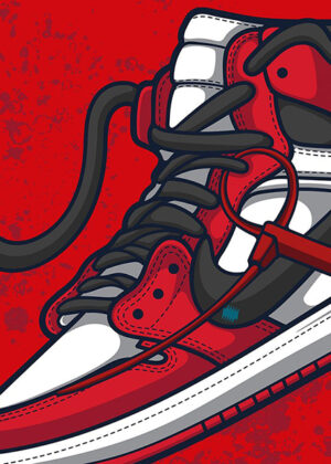Aj 1 retro high off red chicago poster.jpg