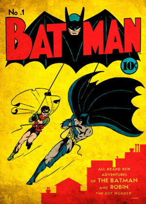 Batman and robin flying comic poster 2.jpg