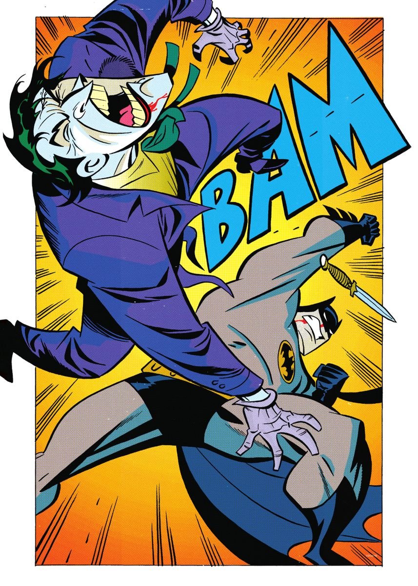 Batman punch joker comic poster.jpg