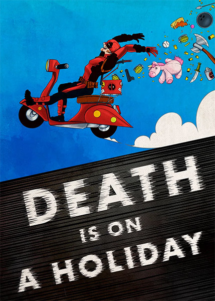 Death is on a holiday deadpool comic poster.jpg