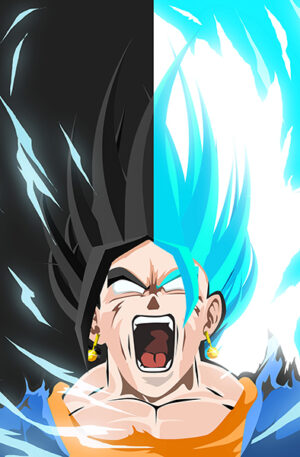 Dragon ball goku x blue art poster.jpg