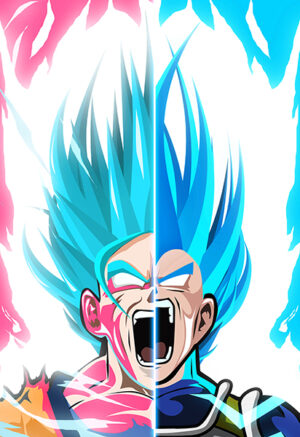 Dragon ball goku x vegeta super saiyan blue poster 5.jpg