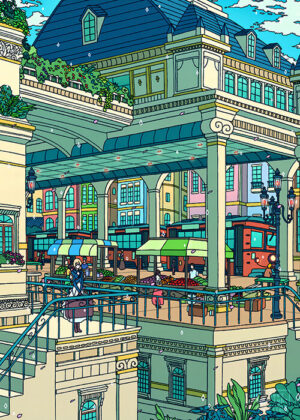 Evergarden train station pop pastel poster.jpg