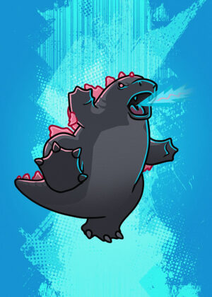 Godzilla chibi godzilla x kong movie poster 3.jpg