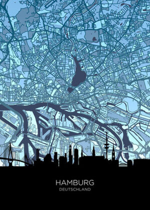 Hamburg skyline deutschland maps poster 4.jpg
