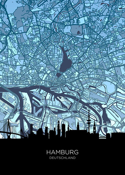 Hamburg skyline deutschland maps poster 4.jpg