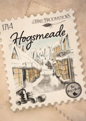Harry potter hogsmeade postcard stamp poster.jpg