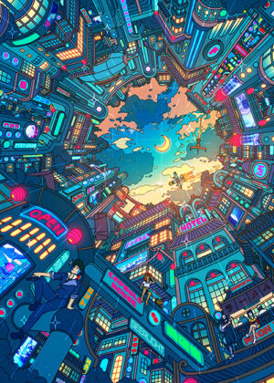 High rise city pop pastel poster.jpg
