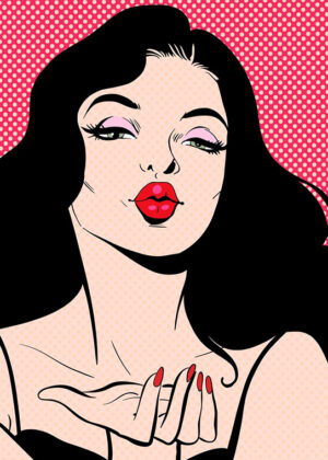 Lady retro comics pop art poster 3.jpg