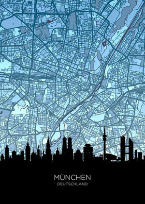 Munchen skyline deutschland maps poster 4.jpg