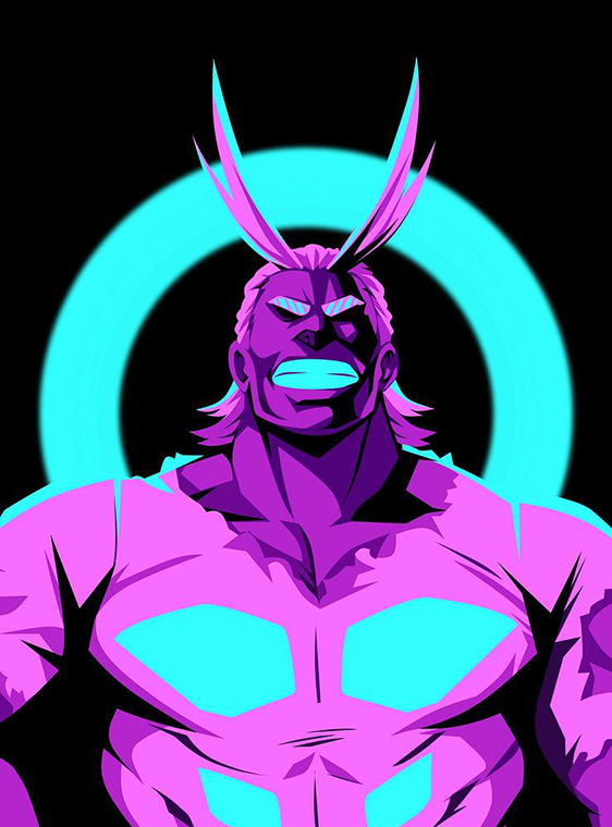 Neon all might mha poster 3.jpg