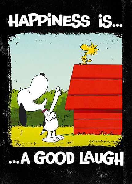 Peanuts snoopy happiness is a good laugh poster 4.jpg