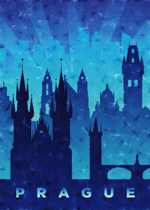 Prague capital of the czech republic travel poster 4.jpg