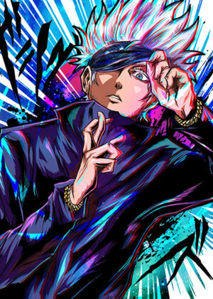 Satoru gojo jujutsu kaisen anime comic poster.jpg