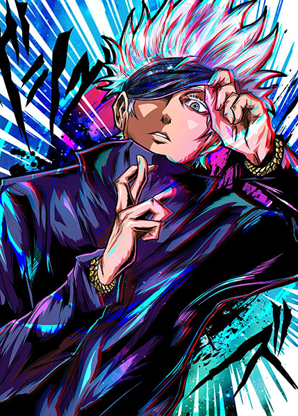 Satoru gojo jujutsu kaisen anime comic poster.jpg