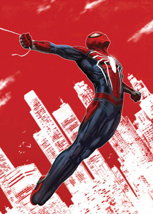 Spider man painting town red minimal poster 2.jpg