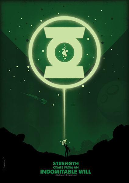 Strength comes from indomitable will green lantern poster.jpg