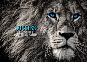 Success is only imagined by your imagination animal motivational poster.jpg