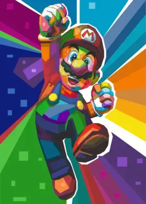 Super mario bross pop art poster.webp
